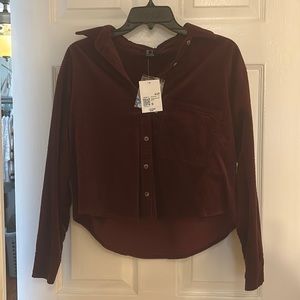 button up courduroy top